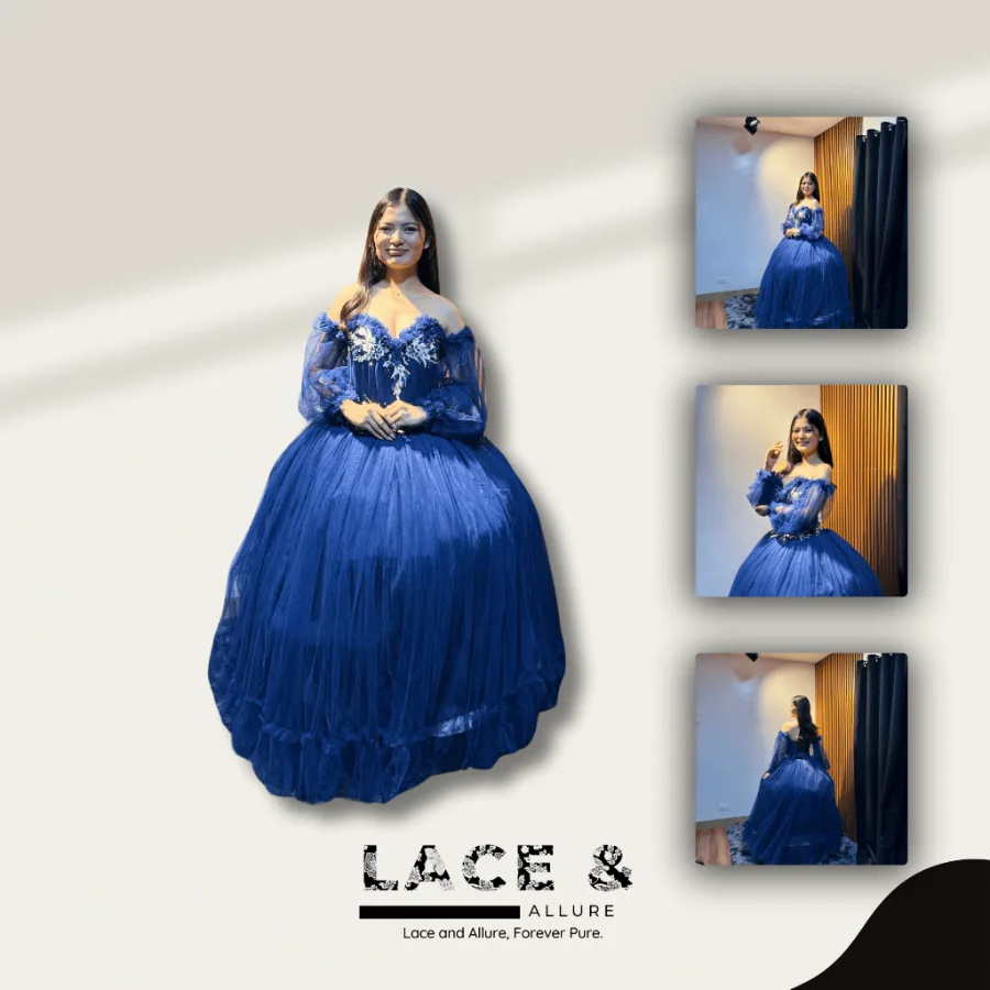 Boho Soft Tulle Ball Gown