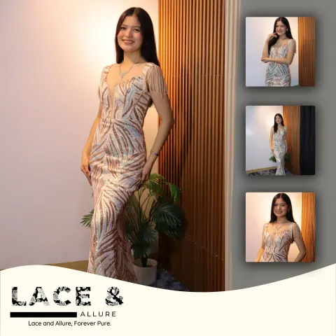 Celestial Shimmering Evening Gown