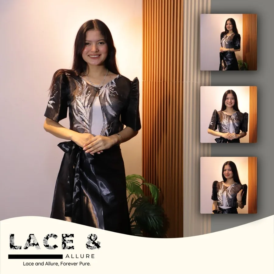 Modern Filipiniana Bolero with Painting (Mestiza Sleeve)