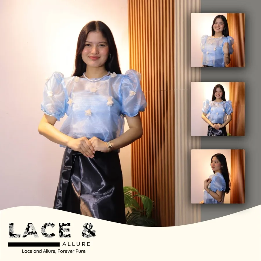 Modern Filipiniana Kimona With Flowers (Lily)